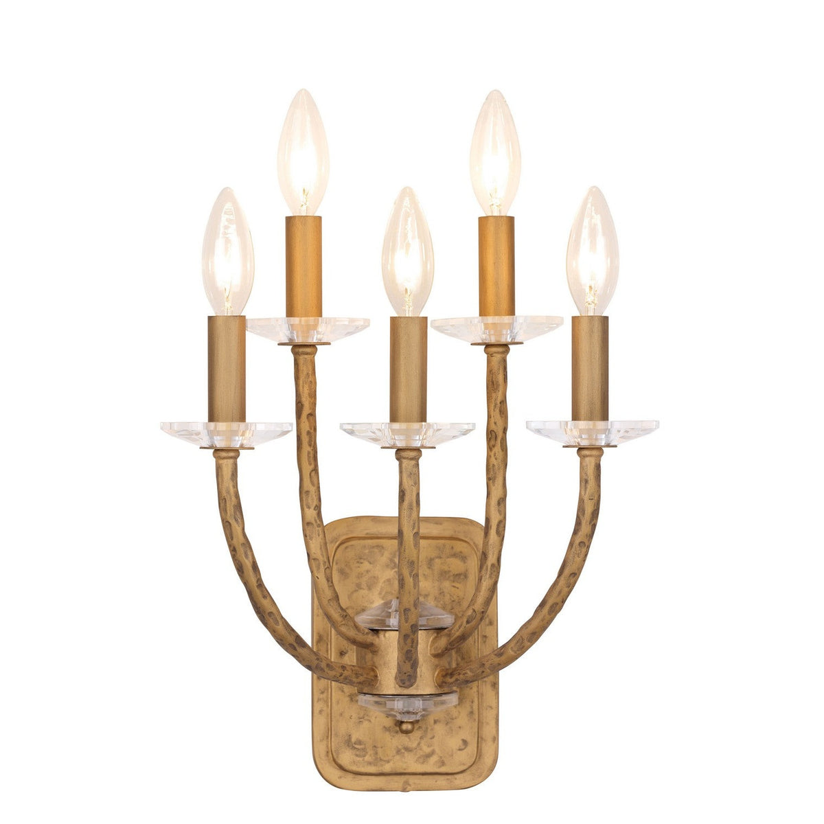 Minka-Lavery - 5285-788 - Five Light Wall Sconce - Atella - Silver W/Oxide Flecks