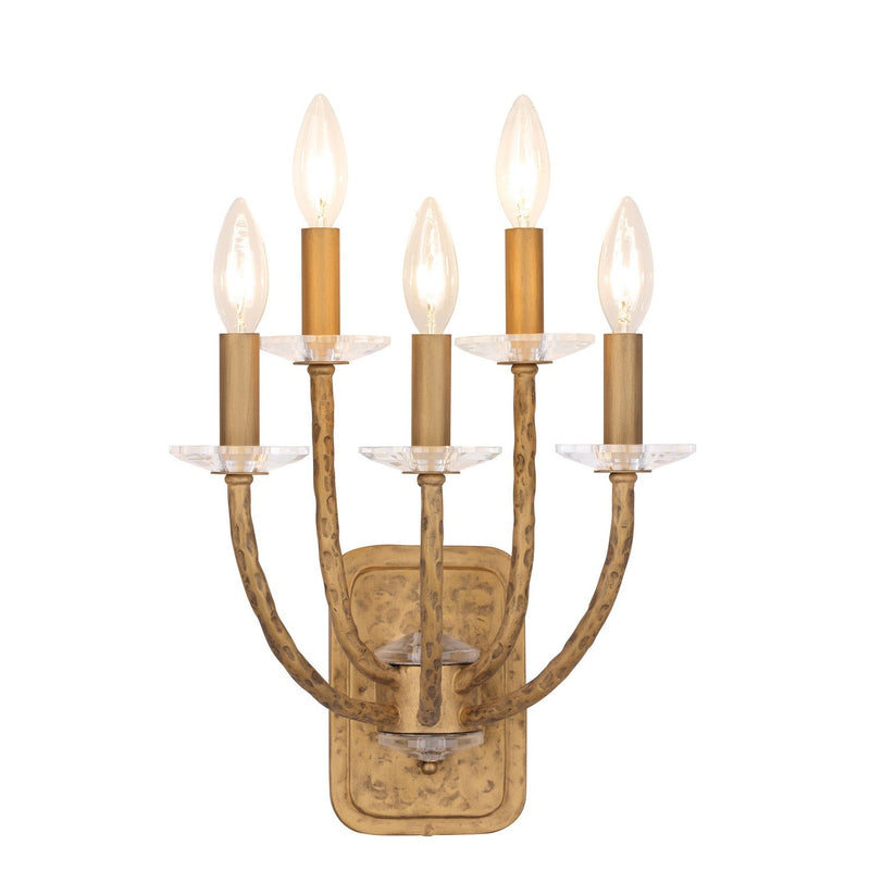 Minka-Lavery - 5285-788 - Five Light Wall Sconce - Atella - Silver W/Oxide Flecks