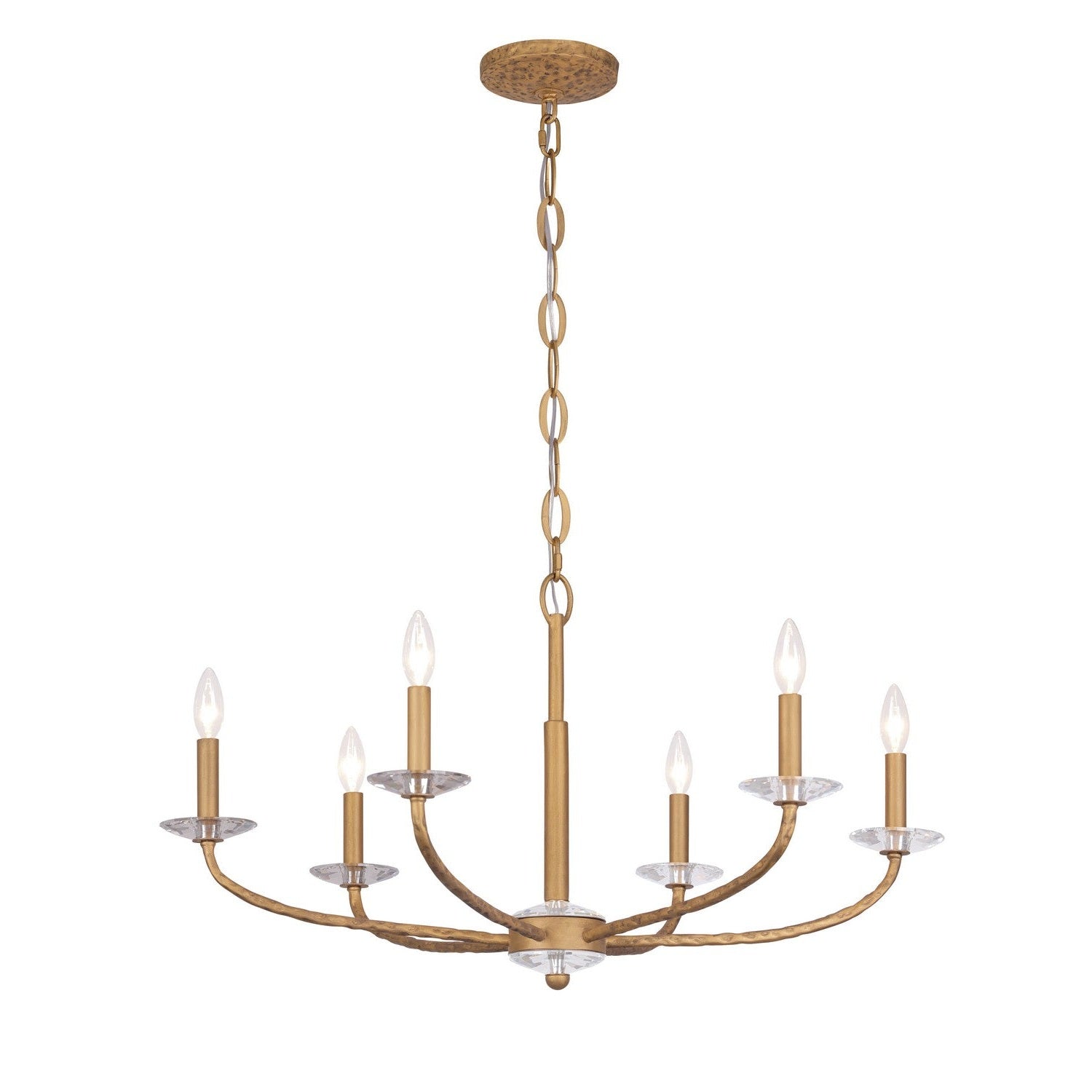 Minka-Lavery - 5286-788 - Six Light Chandelier - Atella - Ashen Gold