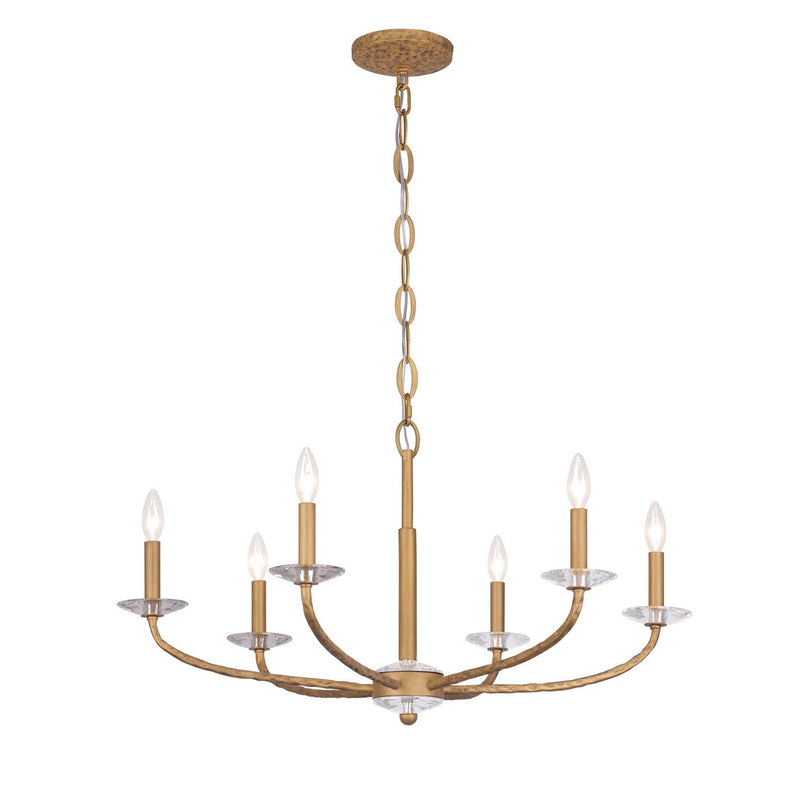 Minka-Lavery - 5286-788 - Six Light Chandelier - Atella - Ashen Gold