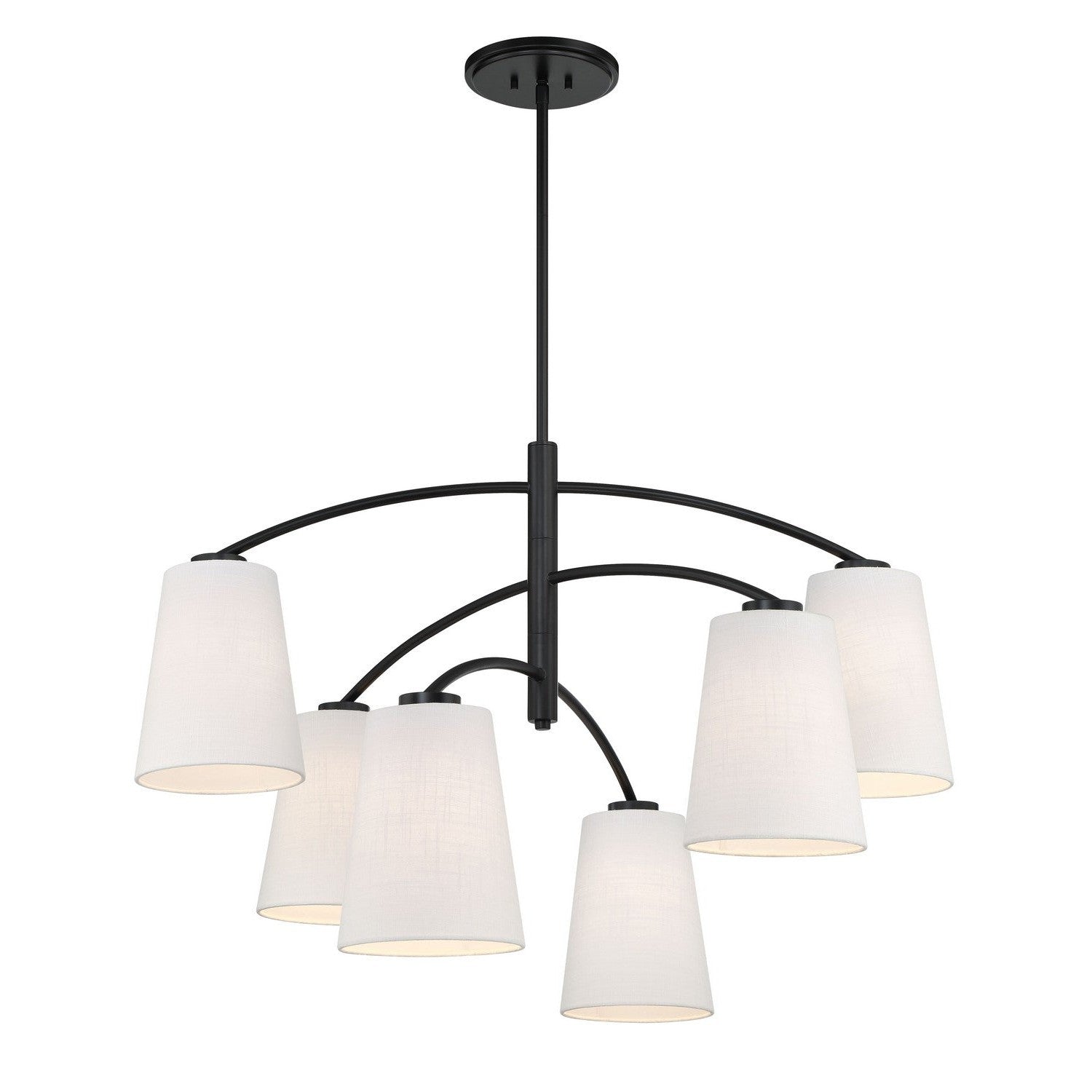 Minka-Lavery - 5397-66A - Six Light Chandelier - Headington - Coal