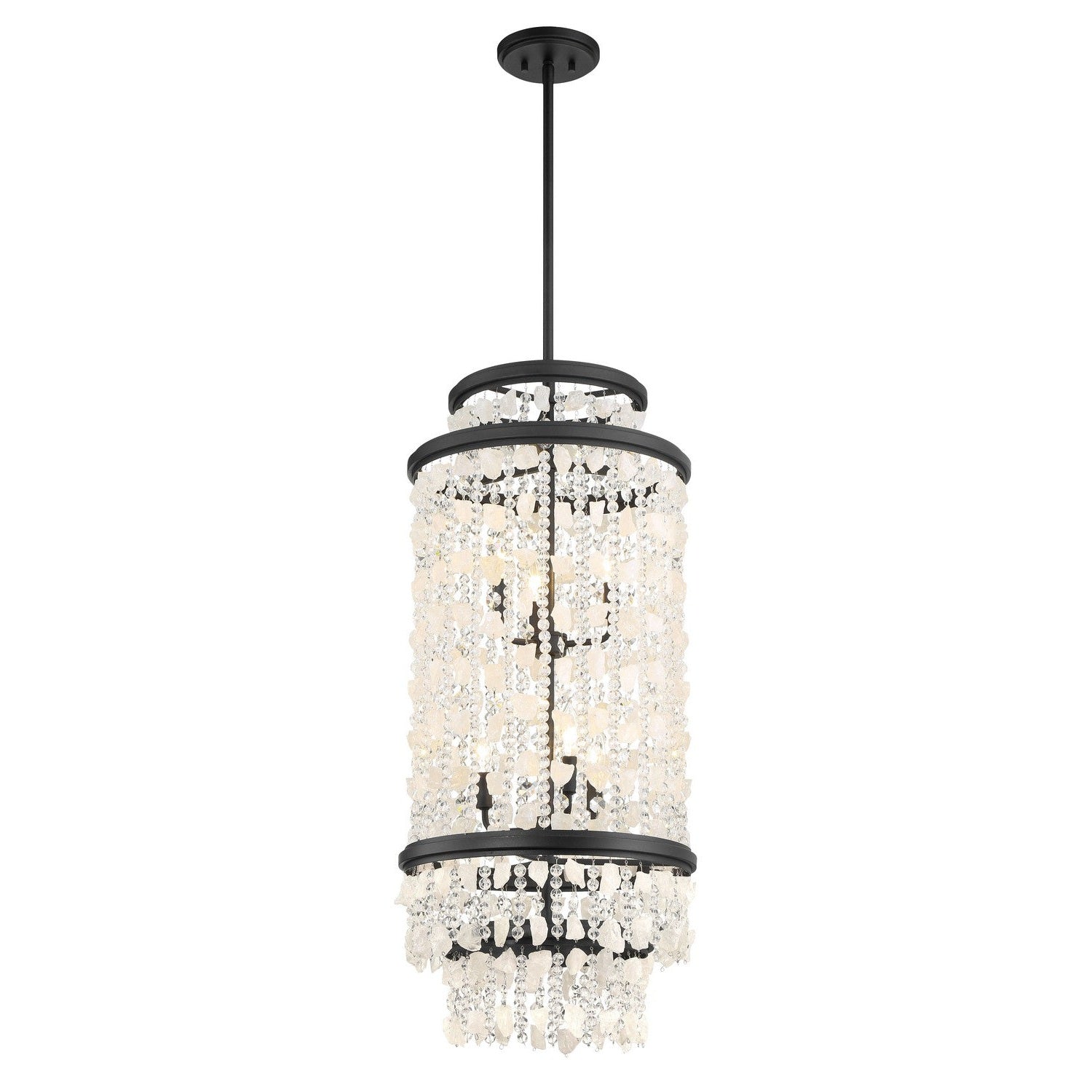 Minka-Lavery - 6704-66 - Six Light Foyer Pendant - Shimmering Elegance - Sand Coal