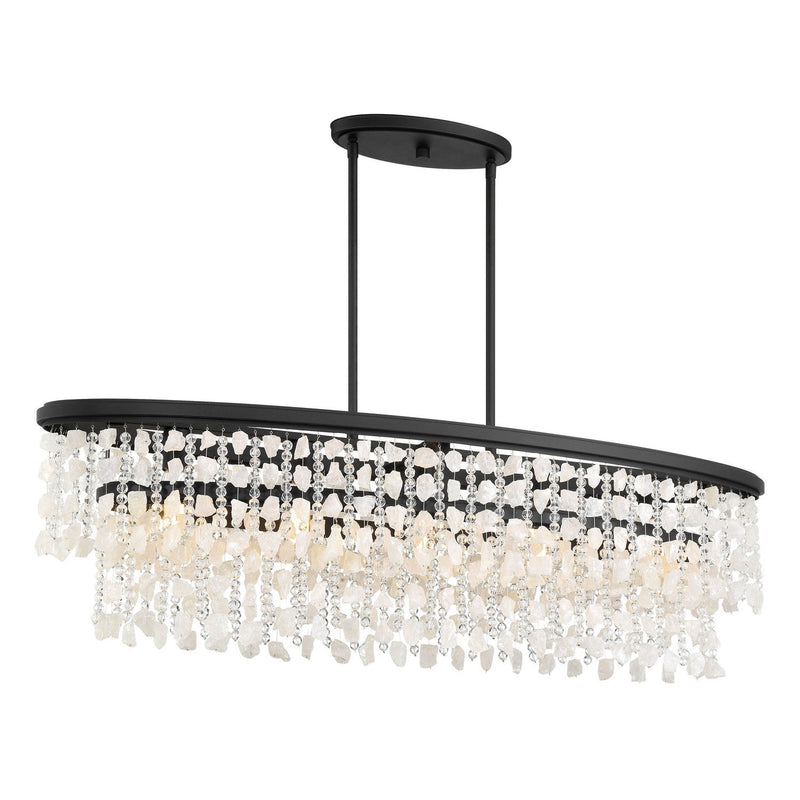 Minka-Lavery - 6707-66 - Five Light Island Pendant - Shimmering Elegance - Sand Coal