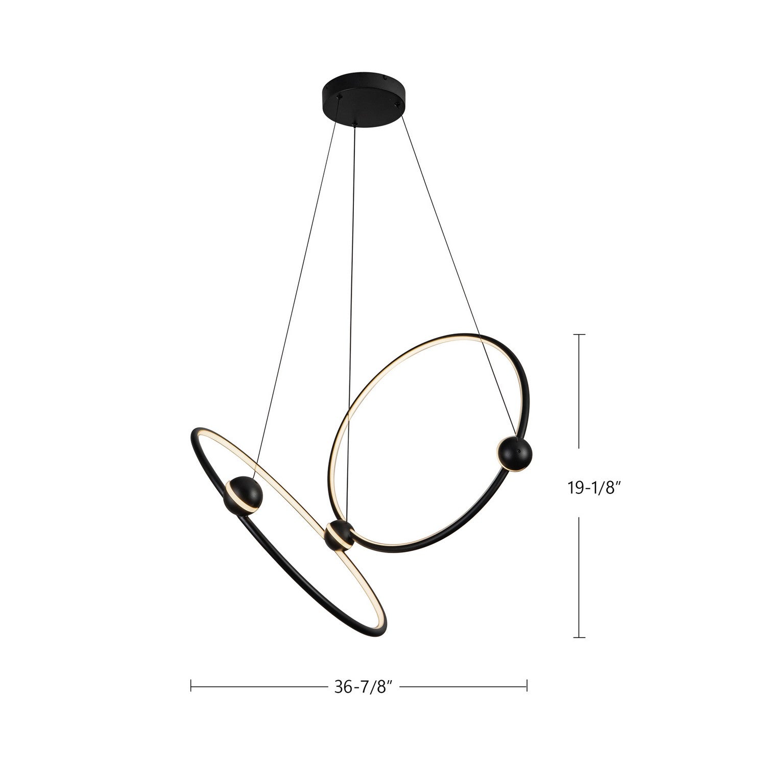 Kuzco Lighting - CH17702-BK - LED Chandelier - Isho - Black