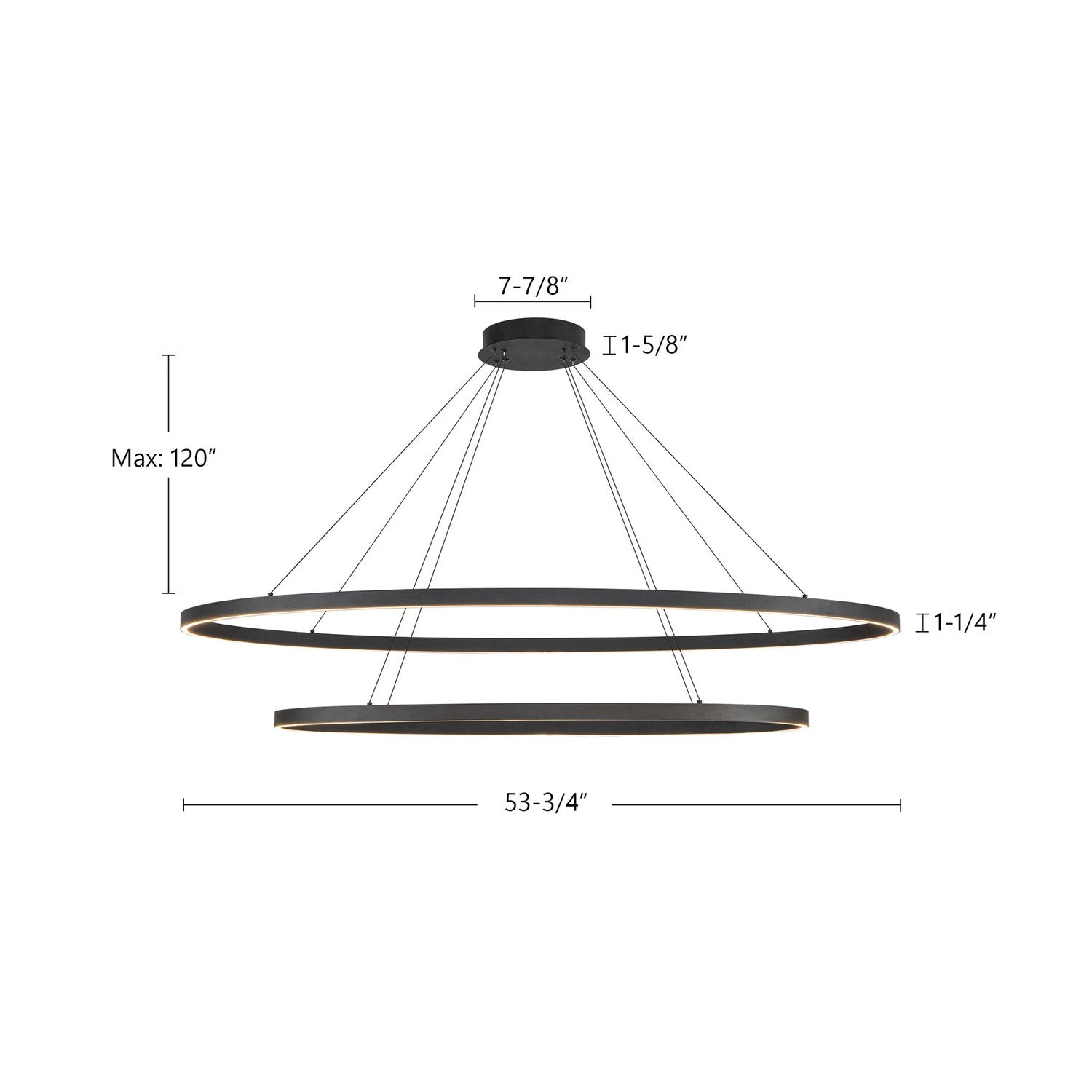 Kuzco Lighting - CH79253-BK - LED Chandelier - Ovale - Black