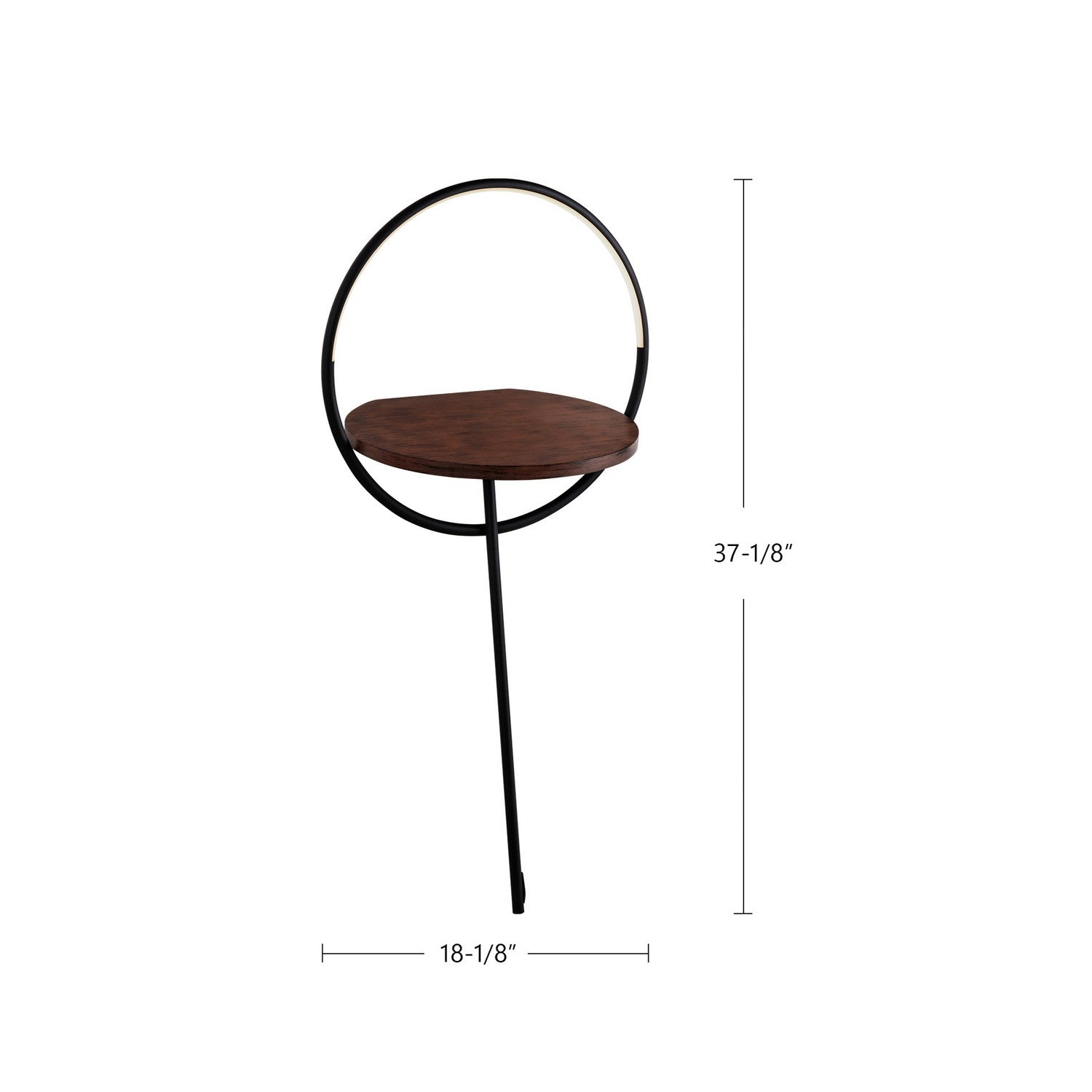 Kuzco Lighting - FL83818-BK/WT - LED Floor Lamp - Maya - Black/Walnut