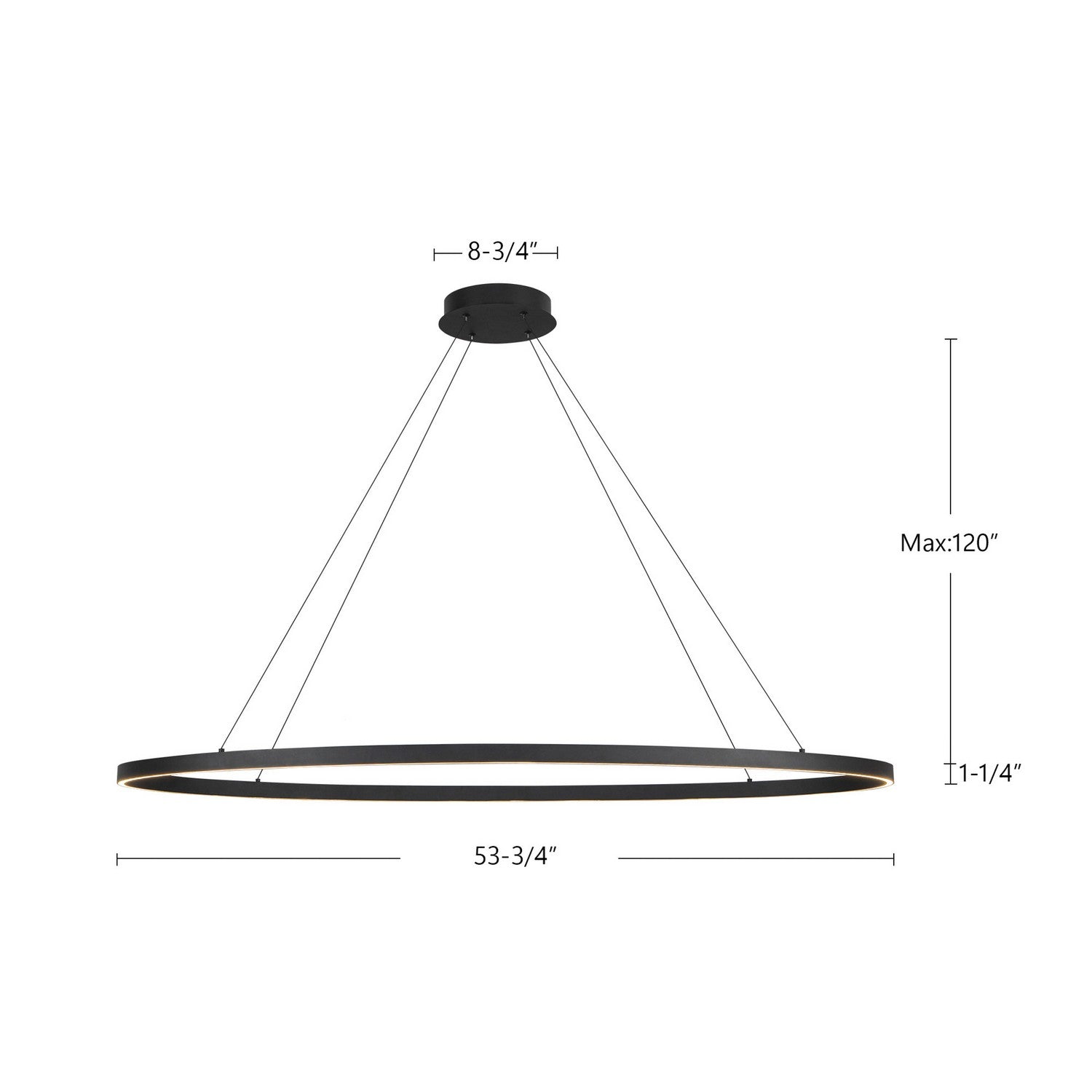 Kuzco Lighting - LP79153-BK - LED Linear Pendant - Ovale - Black