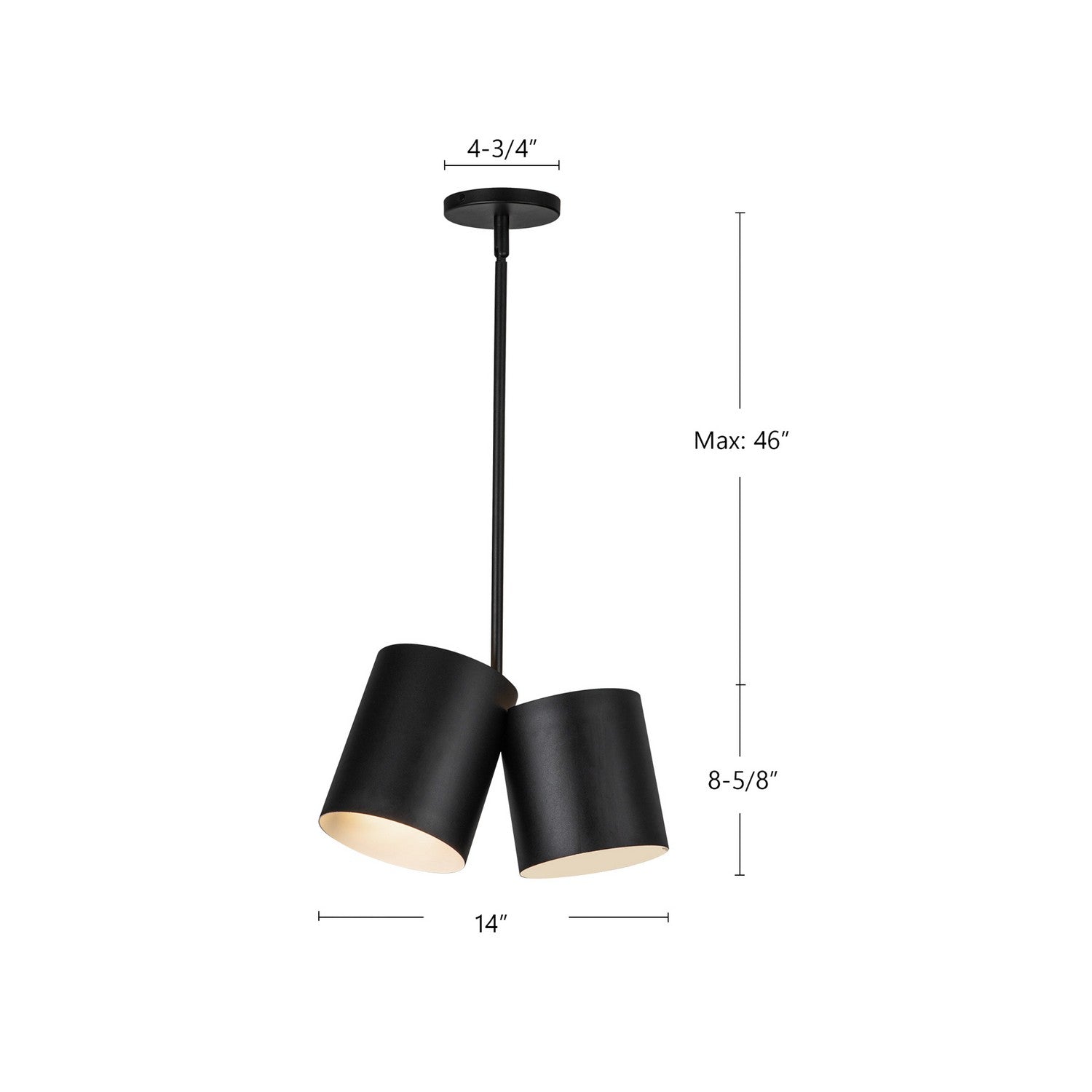 Kuzco Lighting - PD58814-BK - Two Light Pendant - Keiko - Black