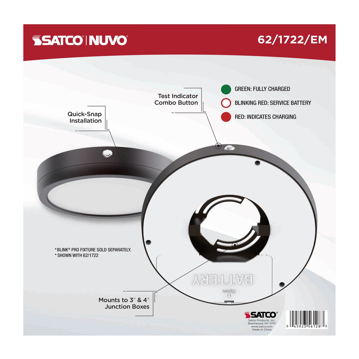 Nuvo Lighting - 62-1722-EM - Batt Backup - Bronze