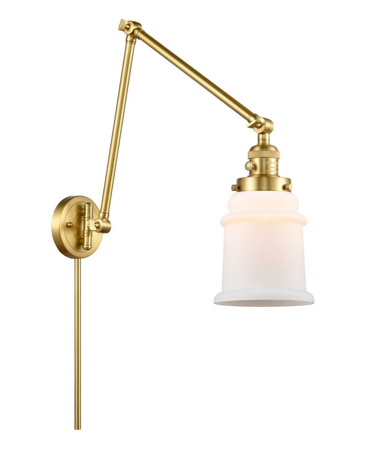 Innovations - 238-SG-G181 - One Light Swing Arm - Franklin Restoration - Satin Gold