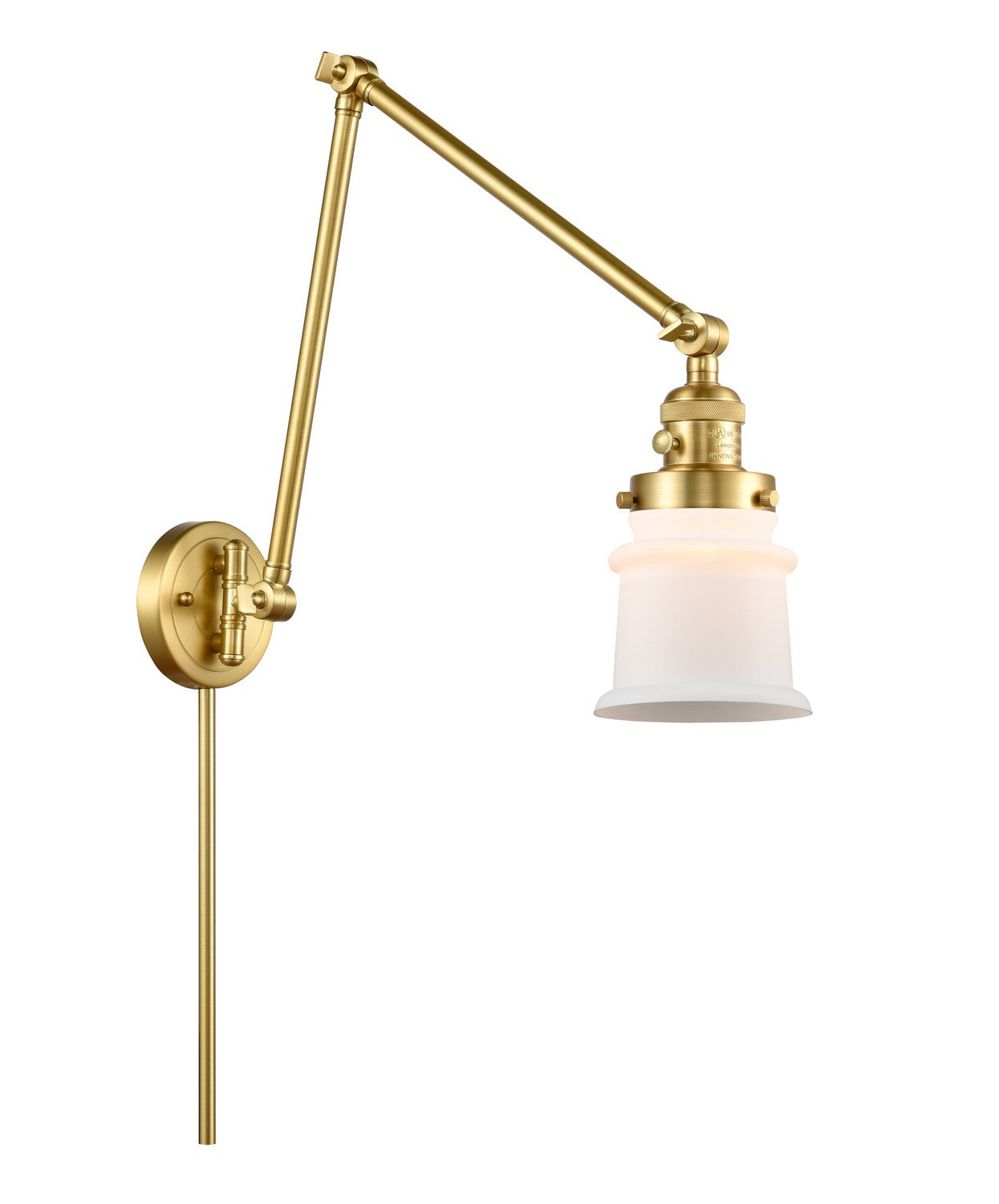 Innovations - 238-SG-G181S - One Light Swing Arm - Franklin Restoration - Satin Gold