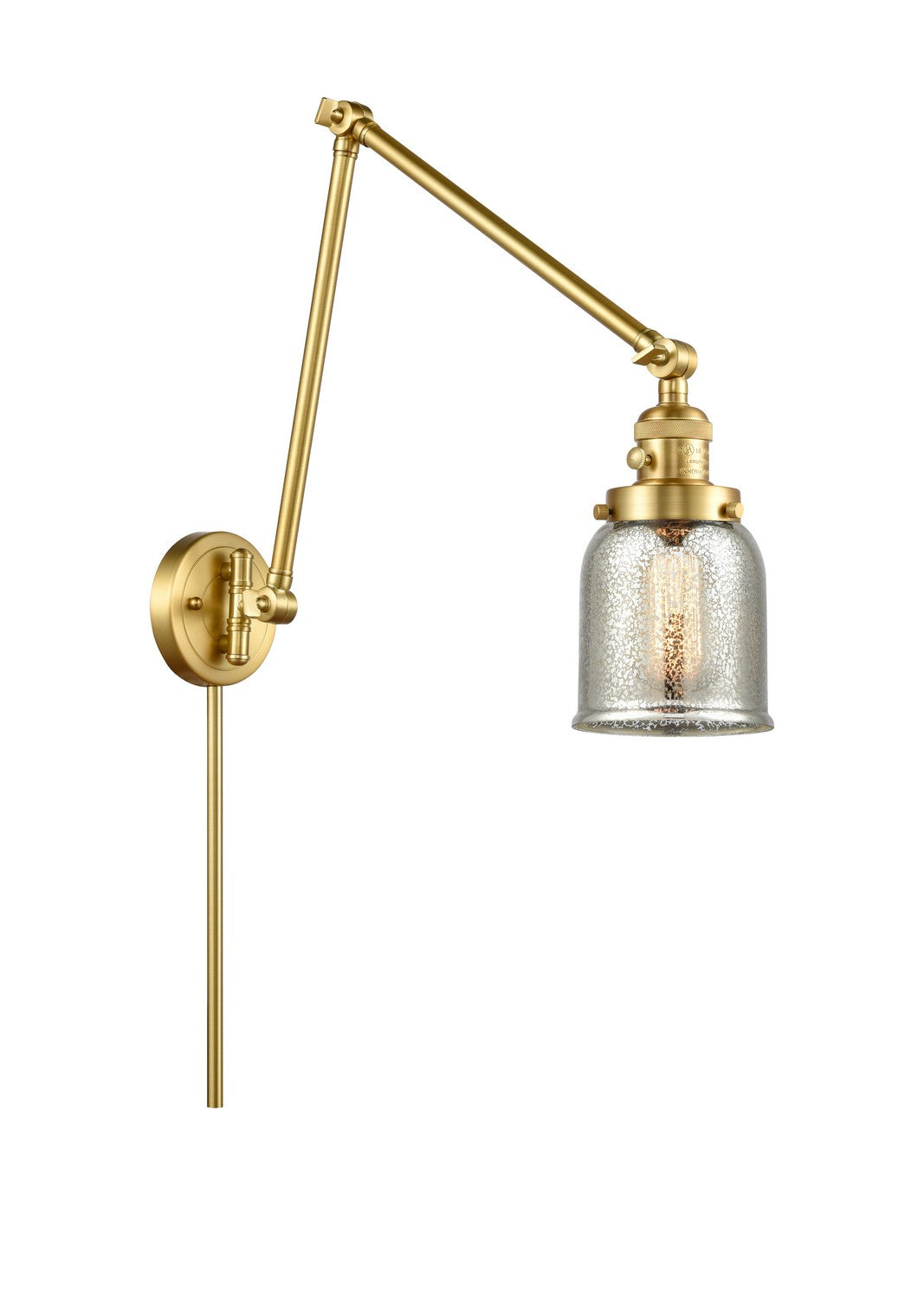 Innovations - 238-SG-G58 - One Light Swing Arm - Franklin Restoration - Satin Gold