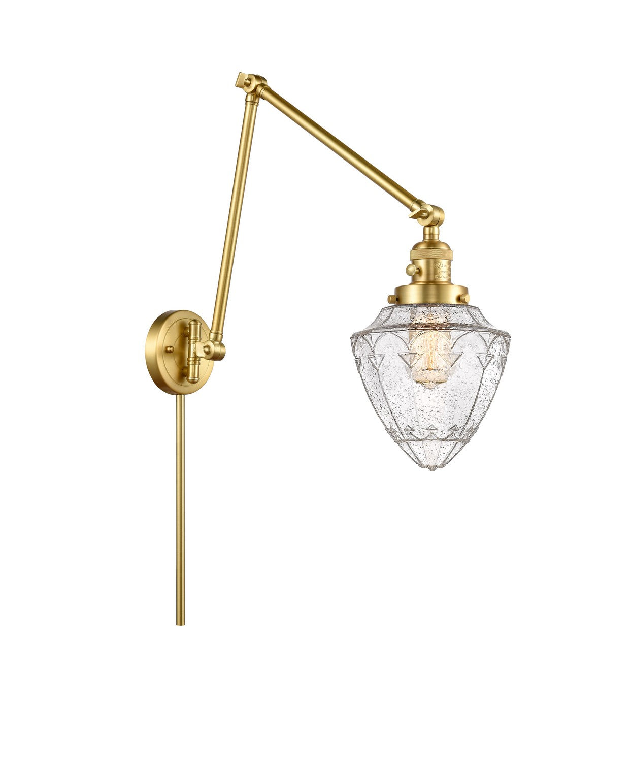 Innovations - 238-SG-G664-7 - One Light Swing Arm - Franklin Restoration - Satin Gold