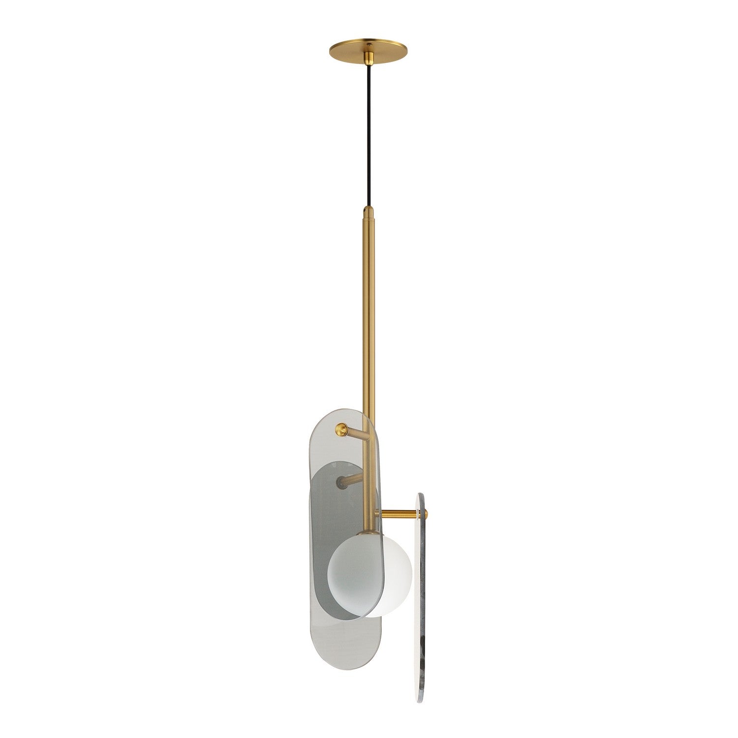 Studio M - SM24812MSKNAB - LED Pendant - Megalith - Glass - Natural Aged Brass