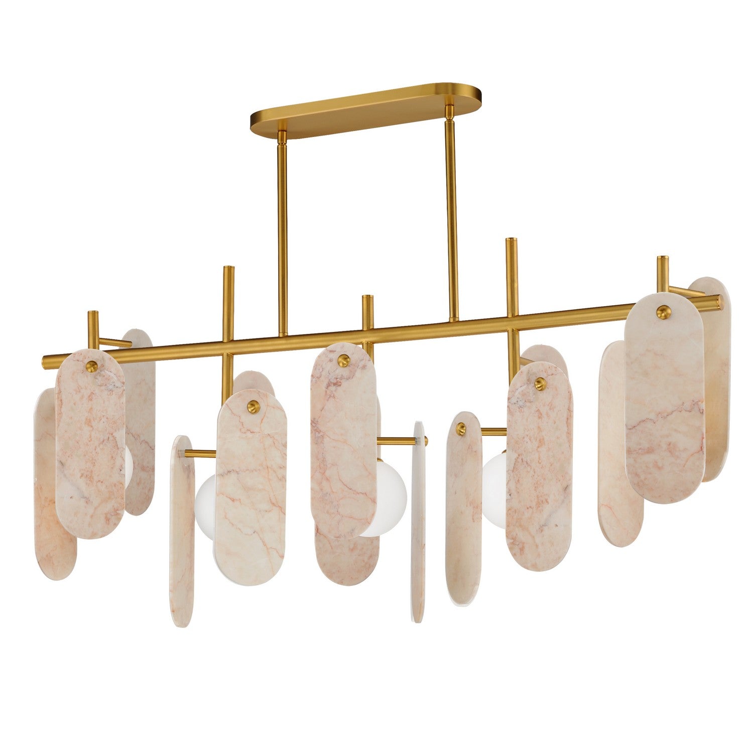 Studio M - SM24825RJNAB - LED Linear Pendant - Megalith - Stone - Natural Aged Brass