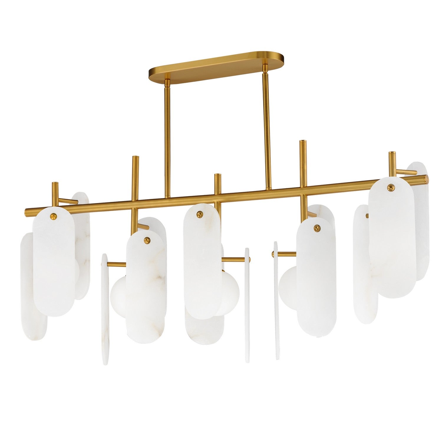 Studio M - SM24825WANAB - LED Linear Pendant - Megalith - Stone - Natural Aged Brass