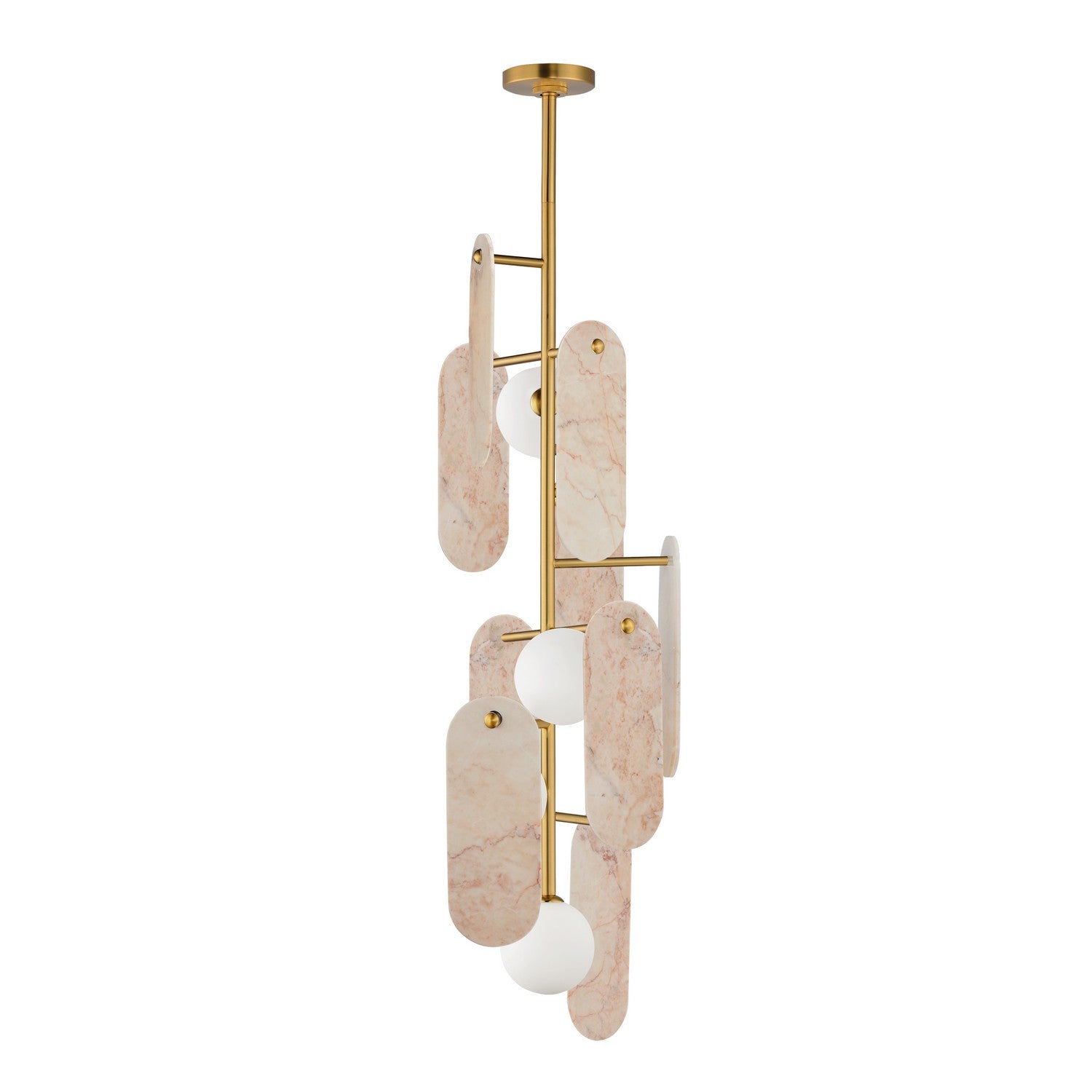 Studio M - SM24827RJNAB - LED Pendant - Megalith - Stone - Natural Aged Brass