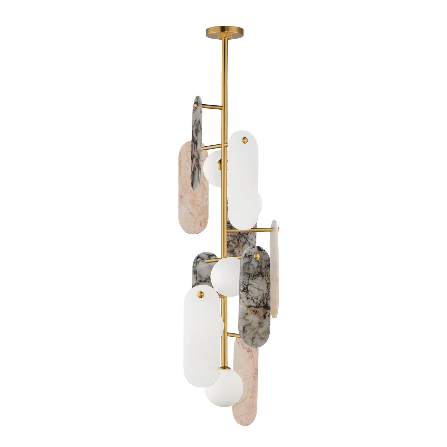 Studio M - SM24827VSNAB - LED Pendant - Megalith - Stone - Natural Aged Brass