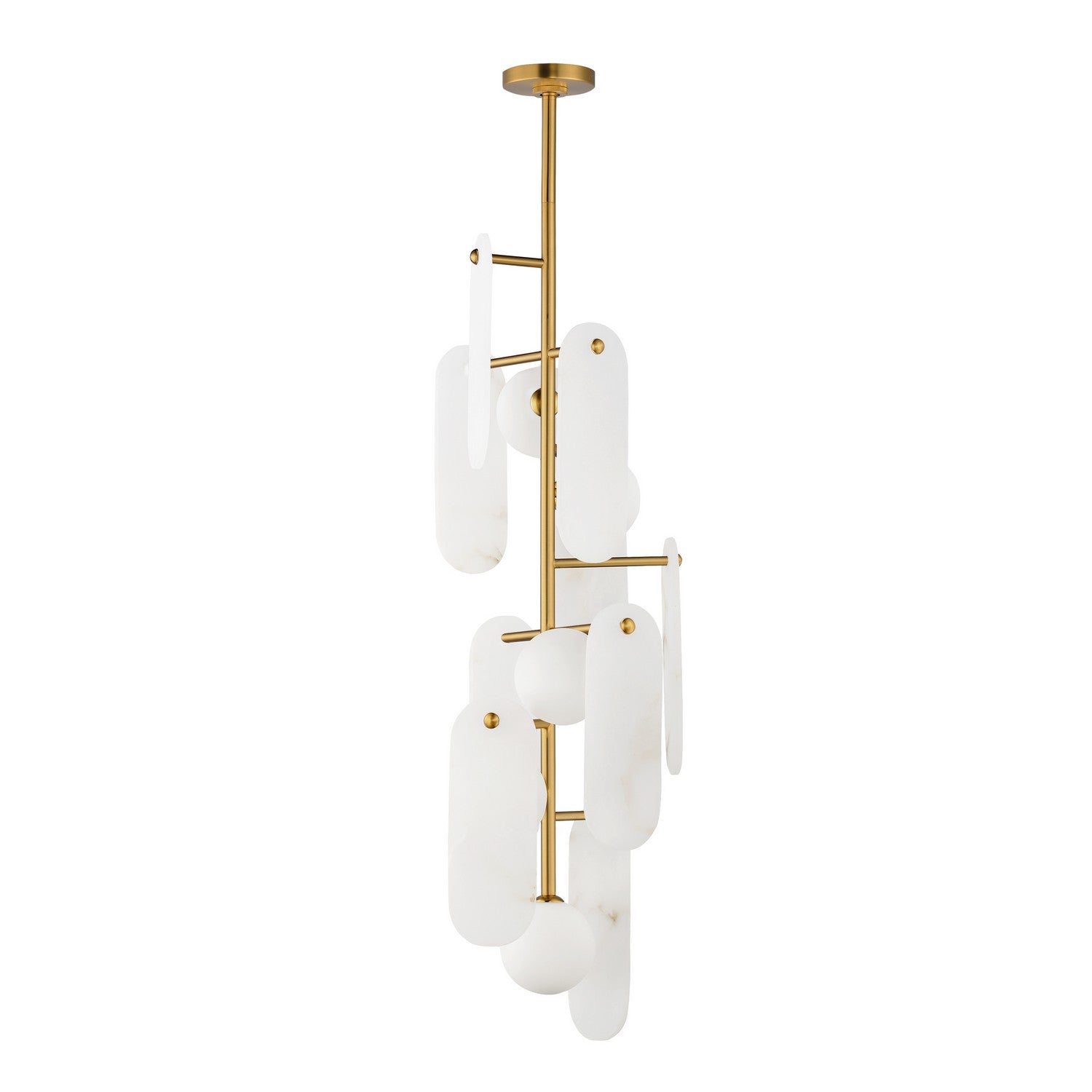 Studio M - SM24827WANAB - LED Pendant - Megalith - Stone - Natural Aged Brass