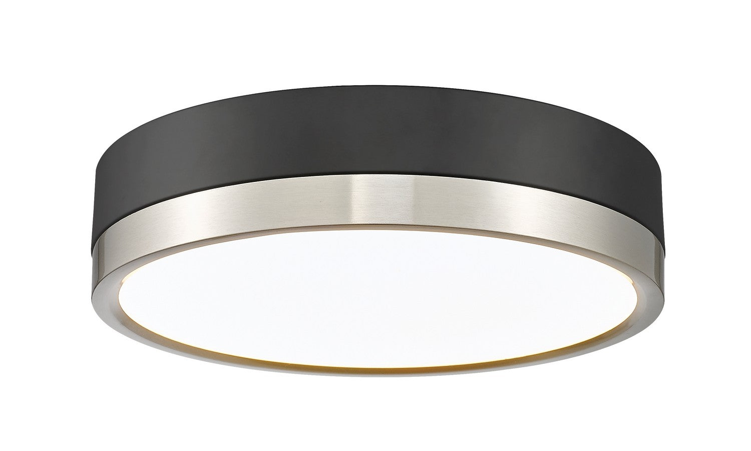 Z-Lite - 1006F12-MB-BN-LED - LED Flush Mount - Algar - Matte Black + Brushed Nickel