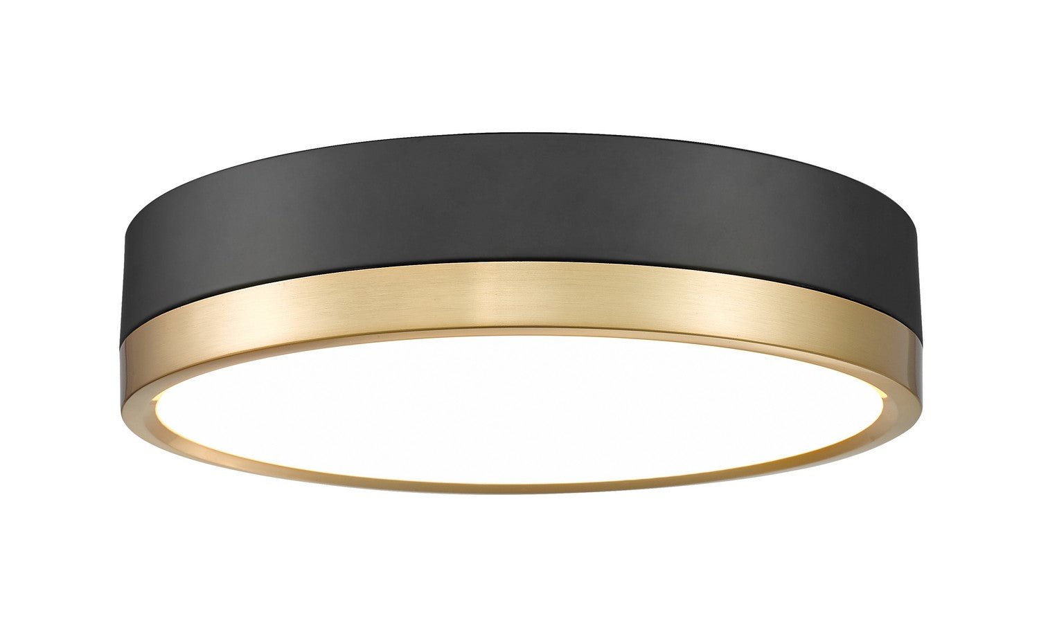Z-Lite - 1006F12-MB-MGLD-LED - LED Flush Mount - Algar - Matte Black + Modern Gold
