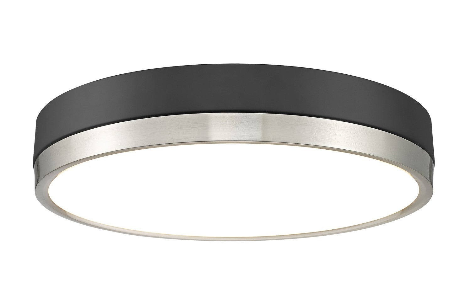 Z-Lite - 1006F16-MB-BN-LED - LED Flush Mount - Algar - Matte Black + Brushed Nickel