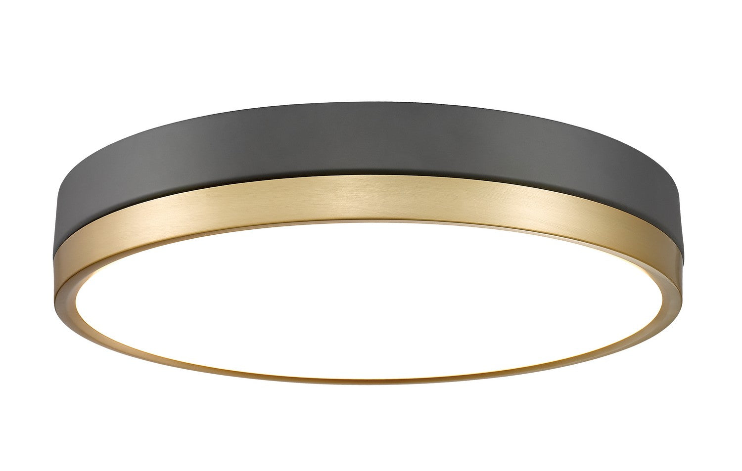 Z-Lite - 1006F16-MB-MGLD-LED - LED Flush Mount - Algar - Matte Black + Modern Gold