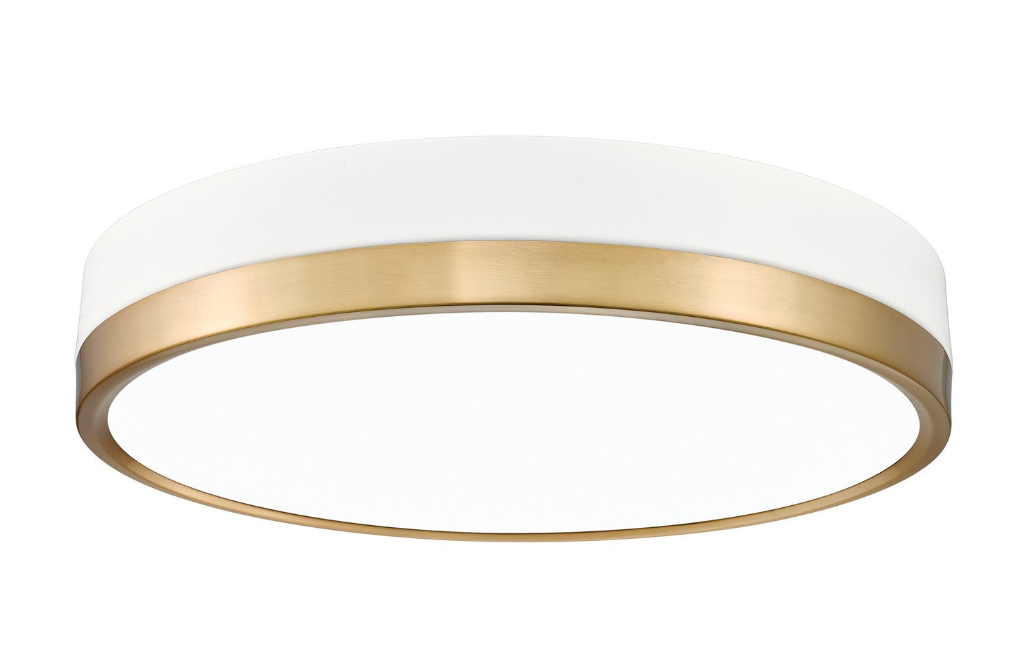Z-Lite - 1006F16-MW-MGLD-LED - LED Flush Mount - Algar - Matte White + Modern Gold