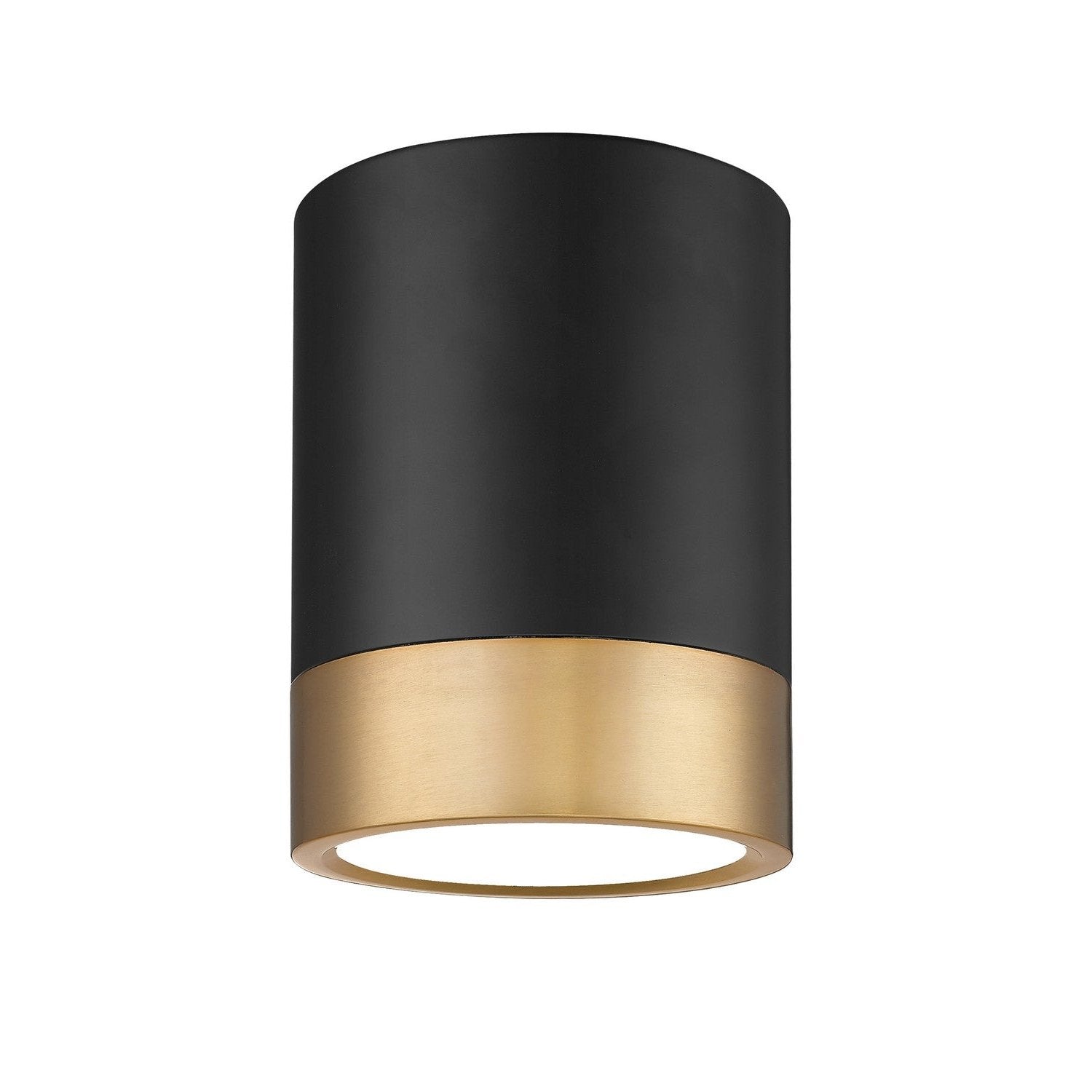 Z-Lite - 1006F6-MB-MGLD-LED - LED Flush Mount - Algar - Matte Black + Modern Gold