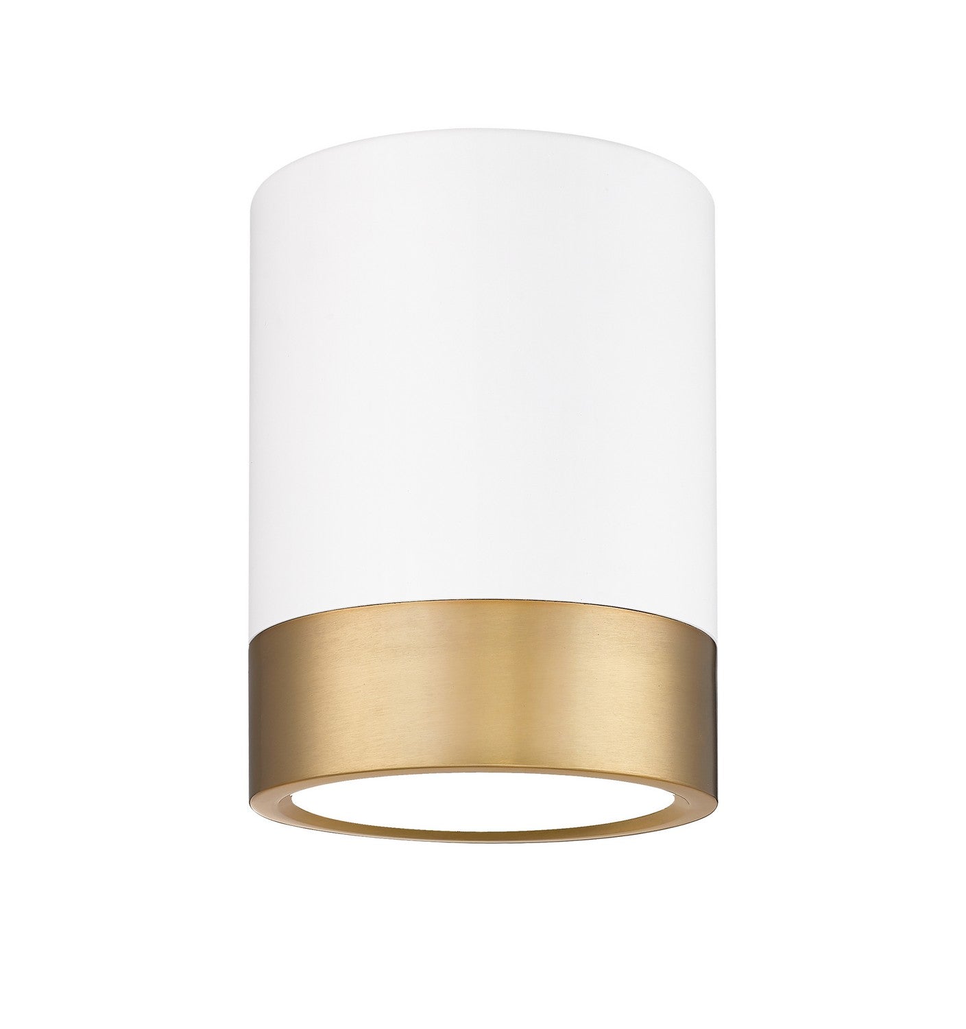 Z-Lite - 1006F6-MW-MGLD-LED - LED Flush Mount - Algar - Matte White + Modern Gold