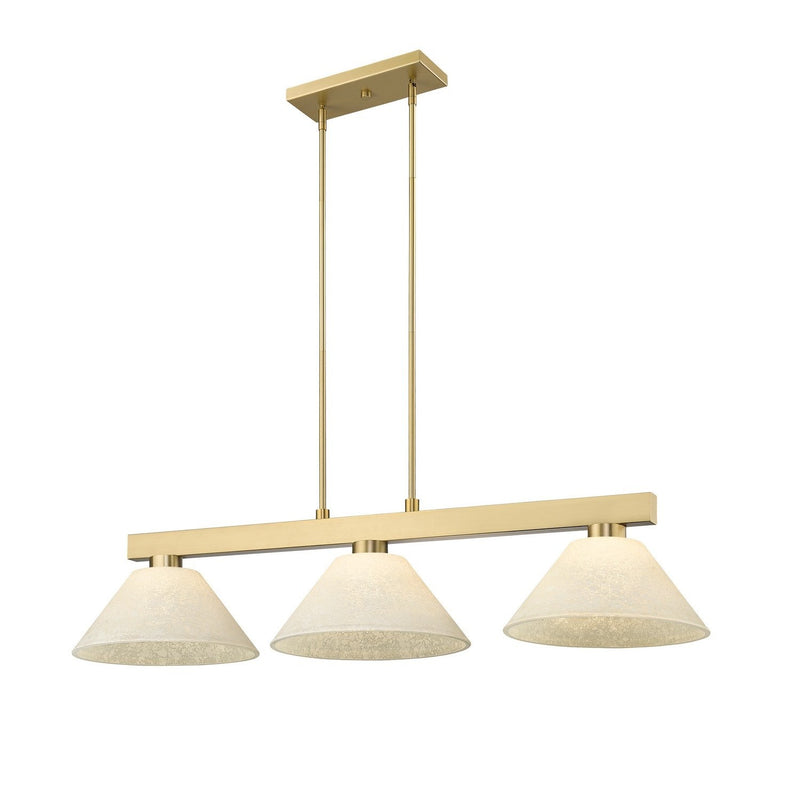 Z-Lite - 152MGLD-AGM14 - Three Light Billiard - Cobalt - Modern Gold