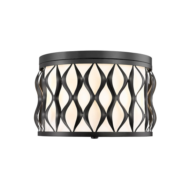 Z-Lite - 1948F12-MB - Three Light Flush mount - Harden - Matte Black