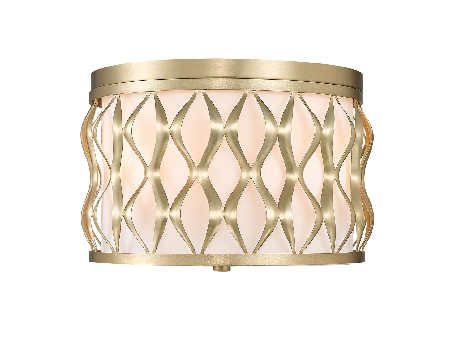 Z-Lite - 1948F12-MGLD - Three Light Flush mount - Harden - Modern Gold