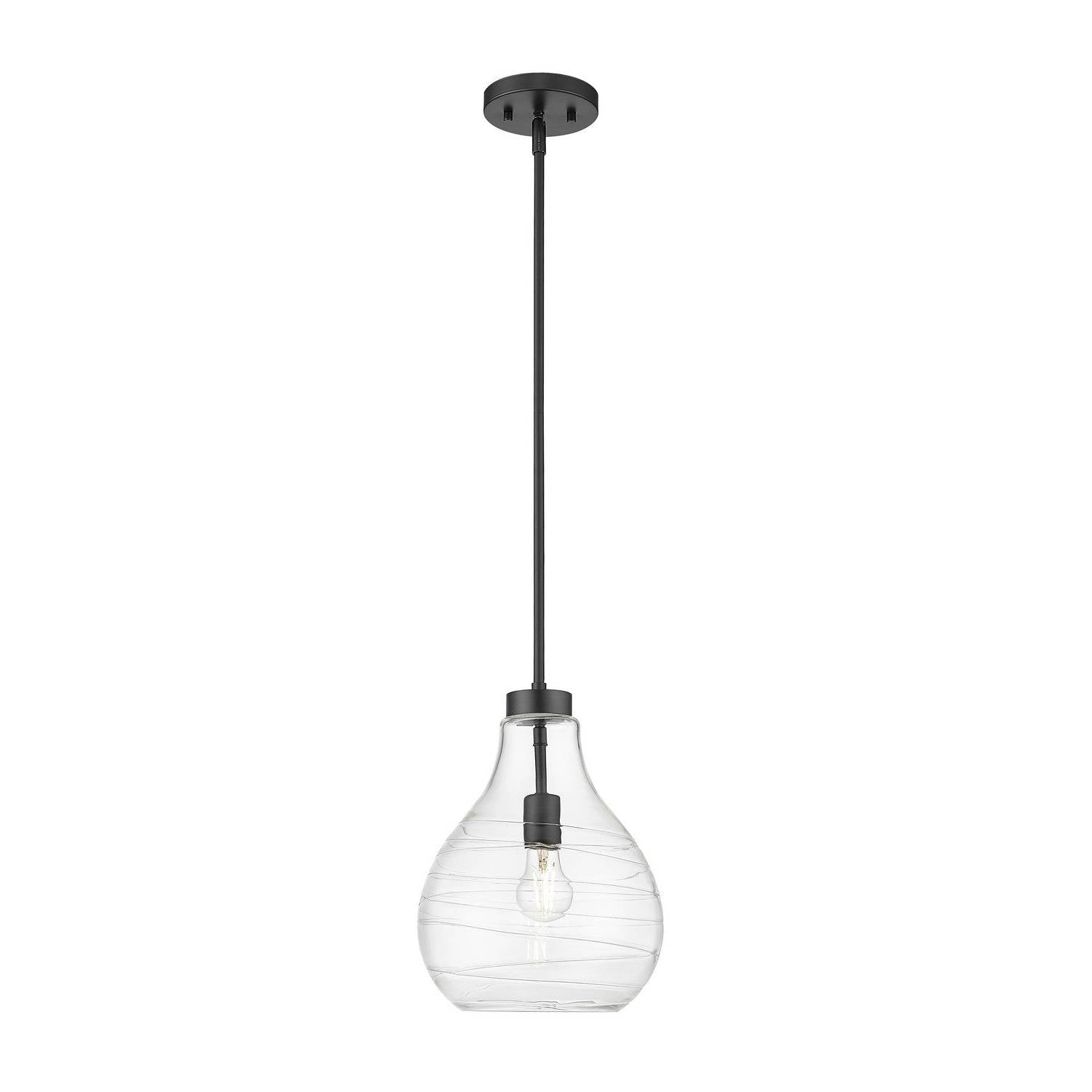 Z-Lite - 496P10-MB - One Light Pendant - Bon Air - Matte Black