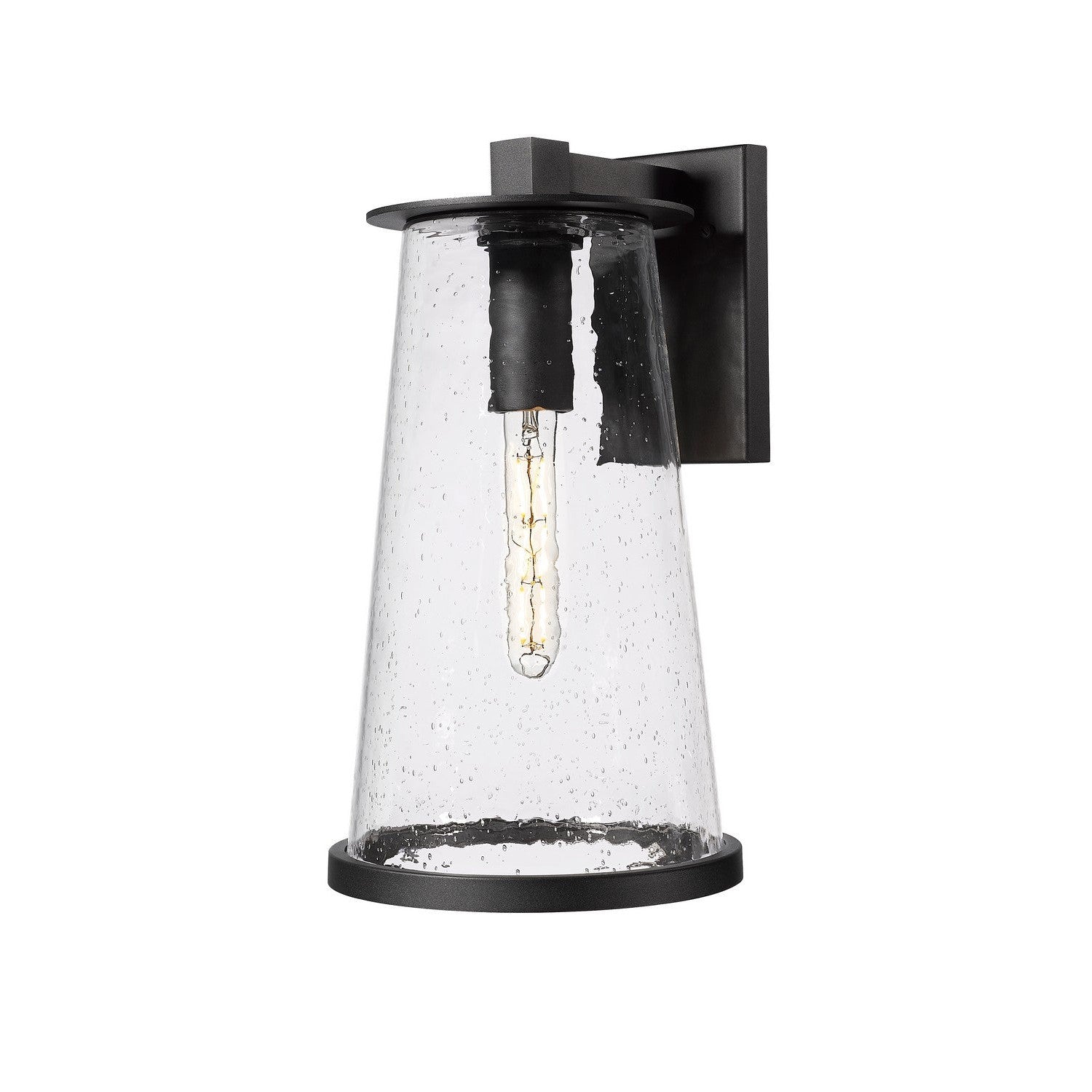 Z-Lite - 5004B-BK - One Light Outdoor Wall Light - Bar Harbor - Sand Black
