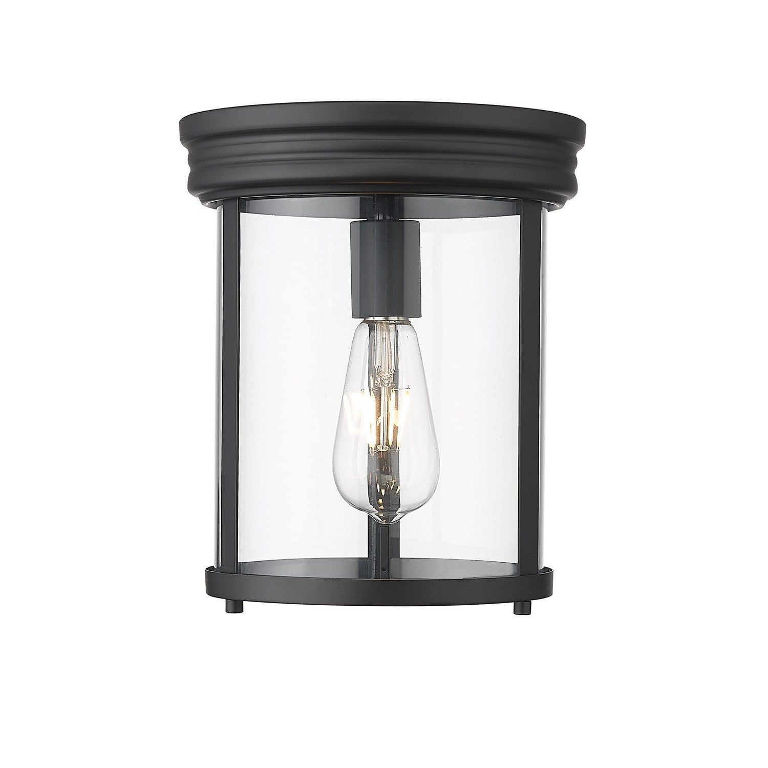 Z-Lite - 742F9-MB - One Light Flush Mount - Thayer - Matte Black