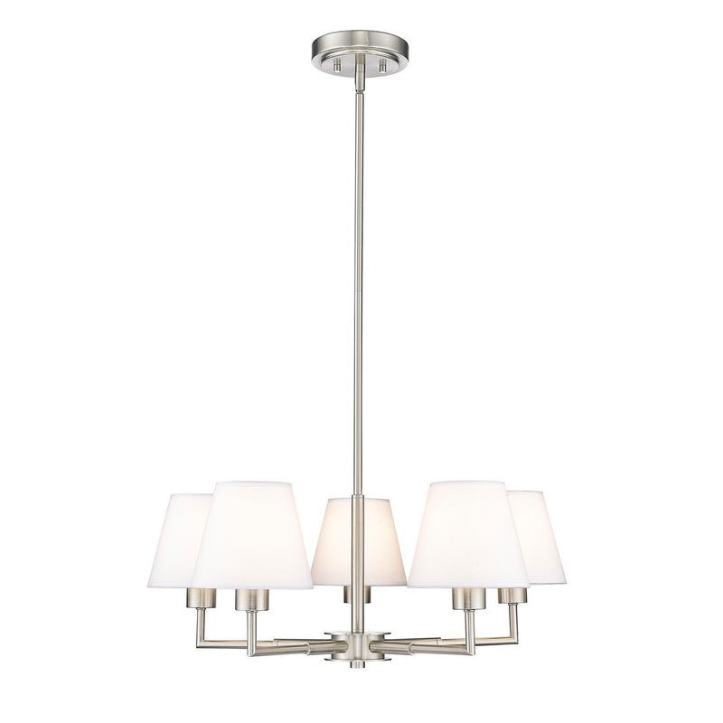 Z-Lite - 744-26R-BN - Five Light Chandelier - Leila - Brushed Nickel