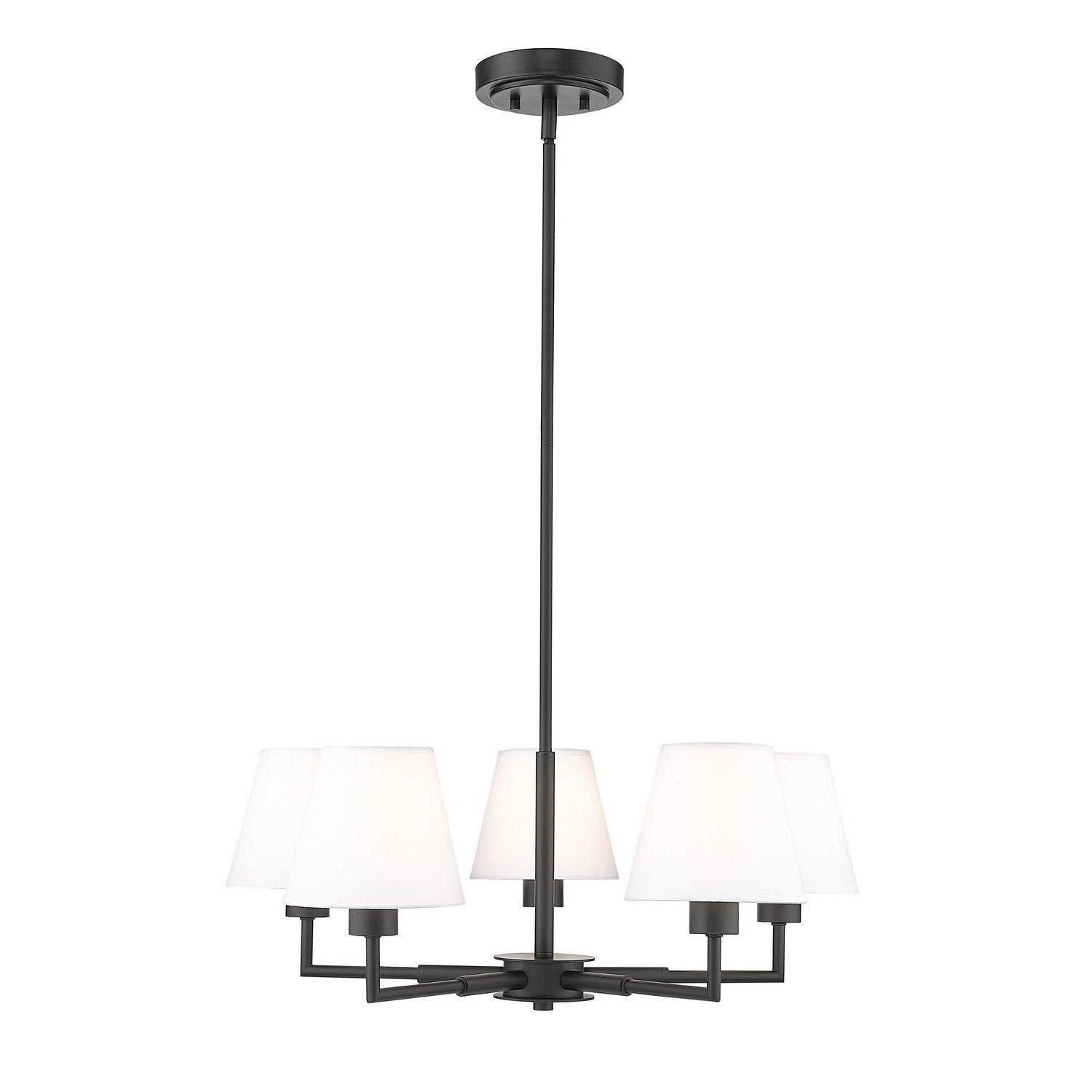 Z-Lite - 744-26R-MB - Five Light Chandelier - Leila - Matte Black