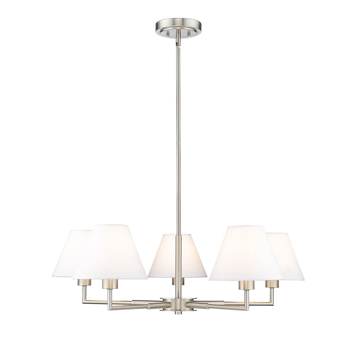 Z-Lite - 744-34R-BN - Five Light Chandelier - Leila - Brushed Nickel