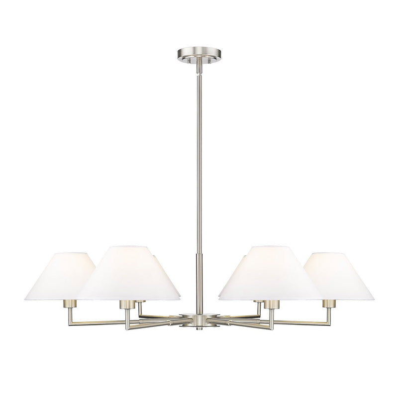 Z-Lite - 744-44R-BN - Six Light Chandelier - Leila - Brushed Nickel