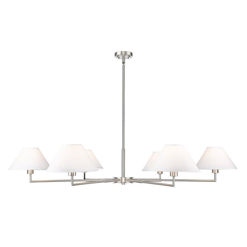Z-Lite - 744-63R-BN - Six Light Chandelier - Leila - Brushed Nickel