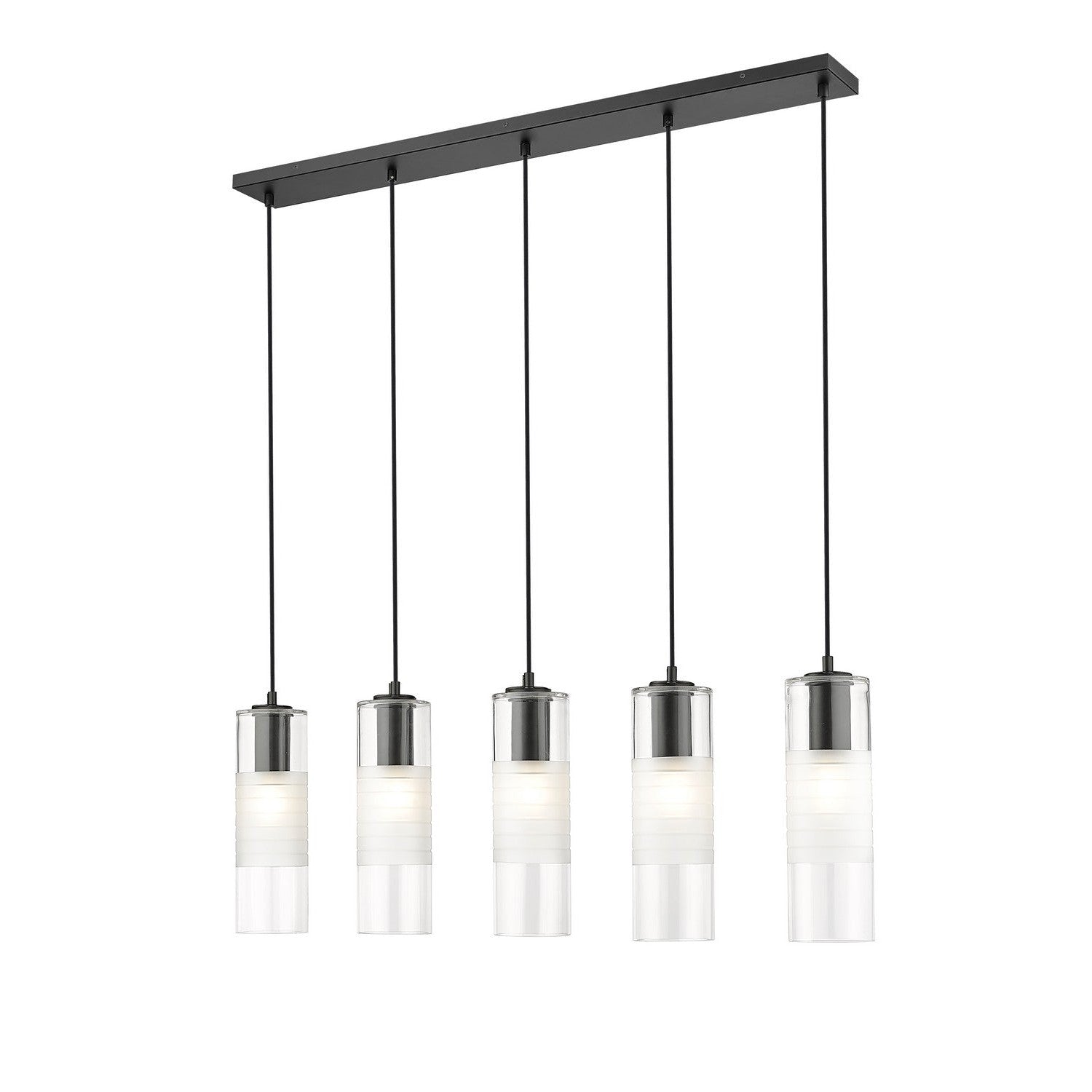 Z-Lite - 824P-5L-MB - Five Light Linear Chandelier - Alton - Matte Black