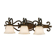 Golden - 8063-BA3 BUS - Three Light Vanity Light - Heartwood - Burnt Sienna