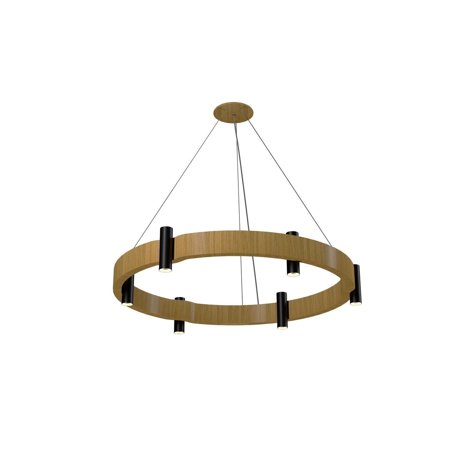 Accord Lighting - 1499.09 - Eight Light Pendant - Flow - Louro Freijo