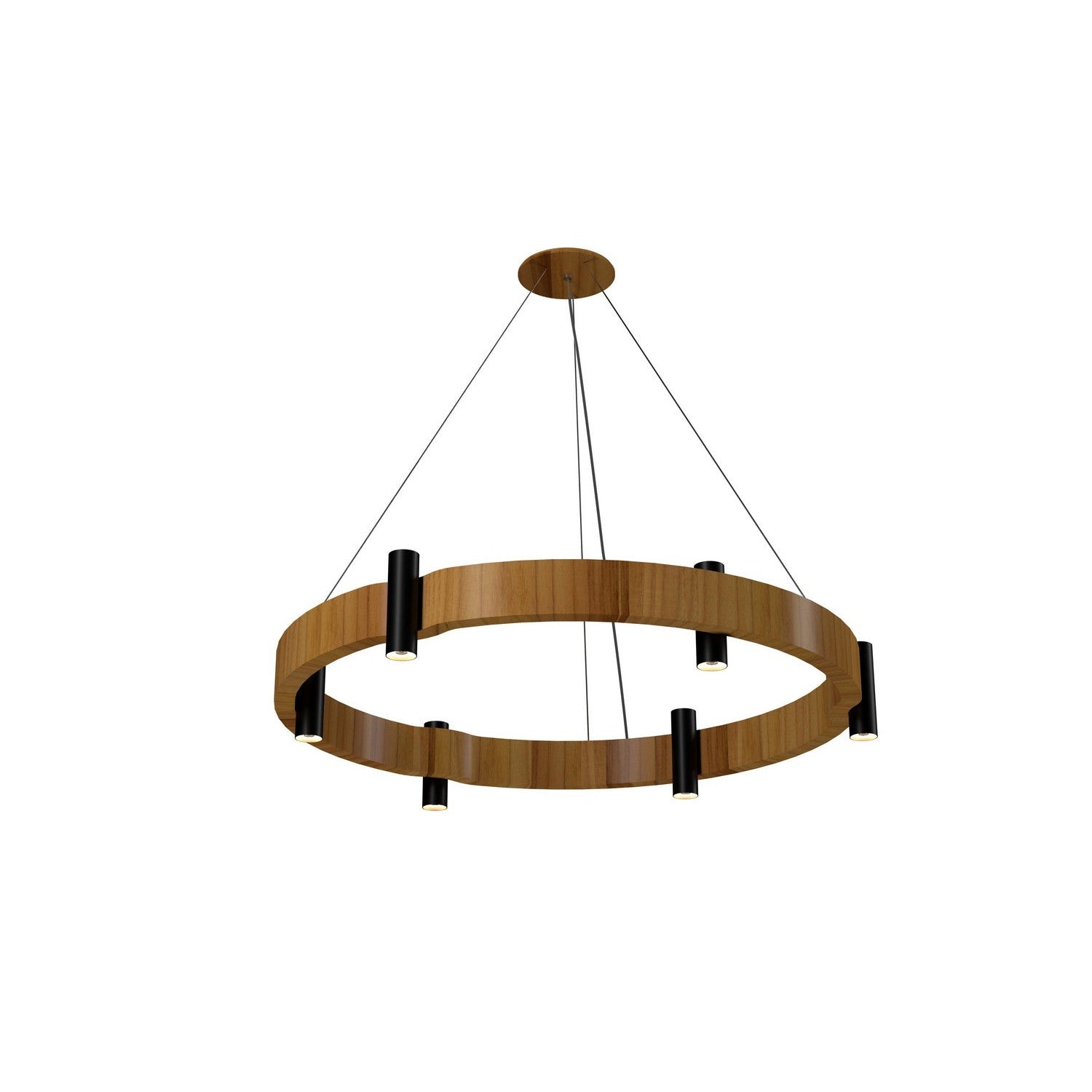 Accord Lighting - 1499.12 - Eight Light Pendant - Flow - Teak