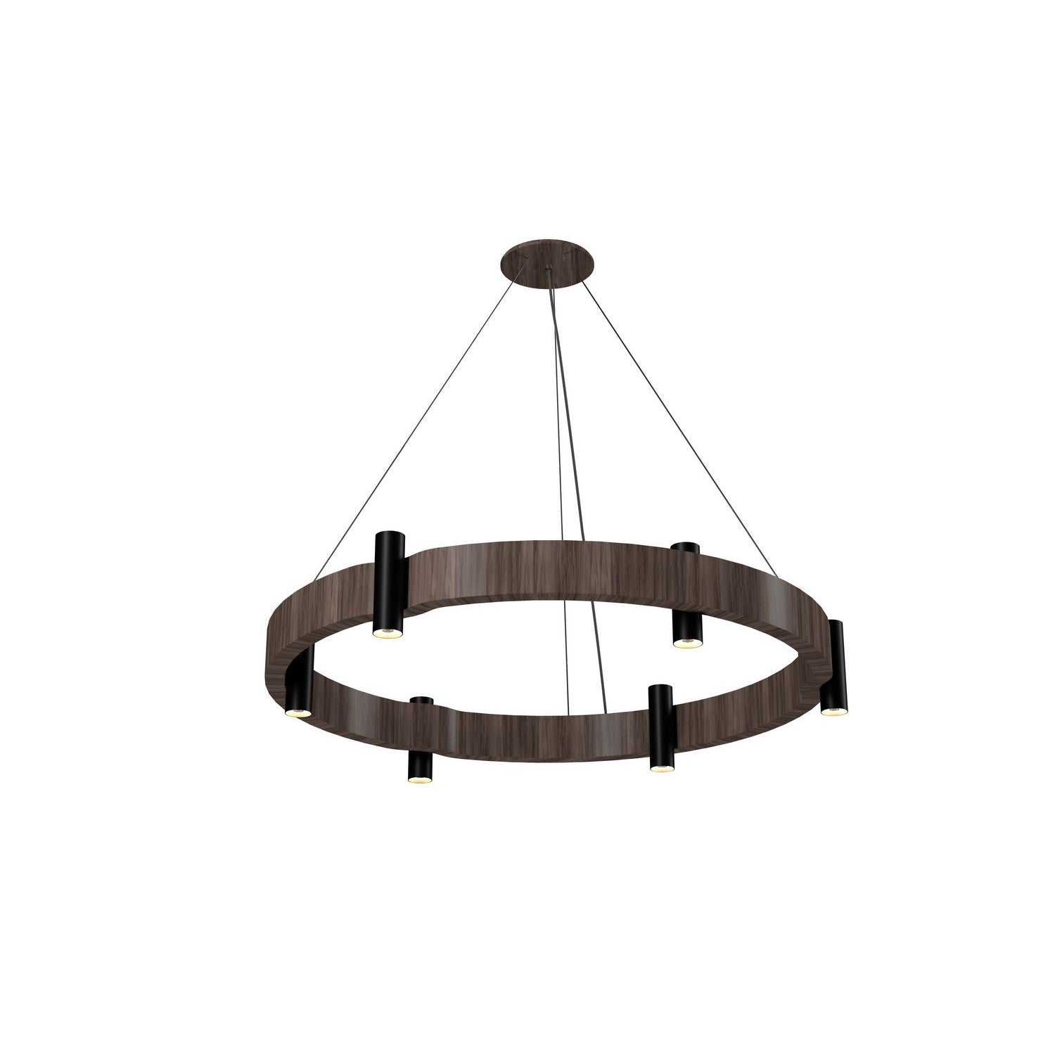 Accord Lighting - 1499.18 - Eight Light Pendant - Flow - American Walnut