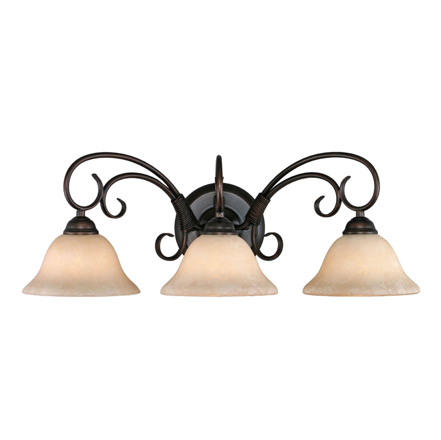 Golden - 8606-BA3 RBZ-TEA - Three Light Vanity Light - Homestead - Rubbed Bronze