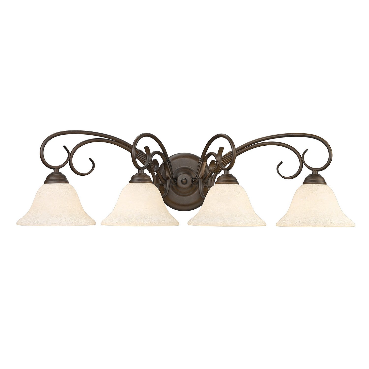 Golden - 8606-BA4 RBZ-TEA - Four Light Vanity - Homestead - Rubbed Bronze