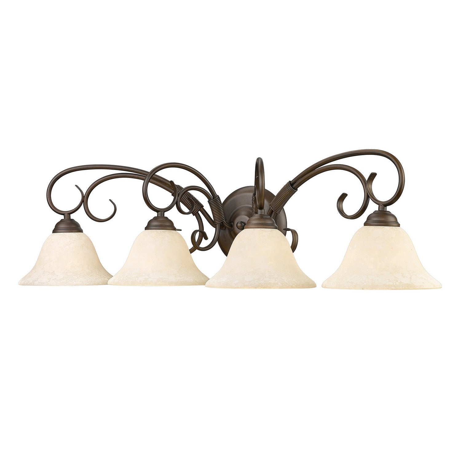 Golden - 8606-BA4 RBZ-TEA - Four Light Vanity - Homestead - Rubbed Bronze