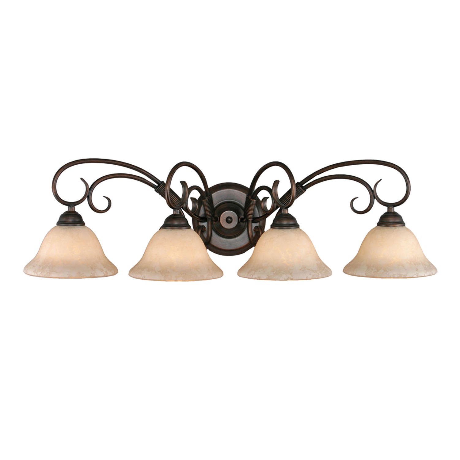 Golden - 8606-BA4 RBZ-TEA - Four Light Vanity - Homestead - Rubbed Bronze